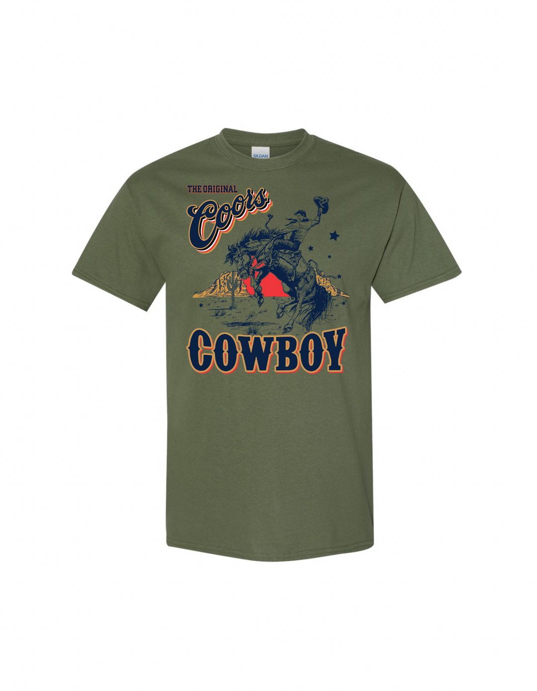 Bucking Coors Cowboy T Shirt