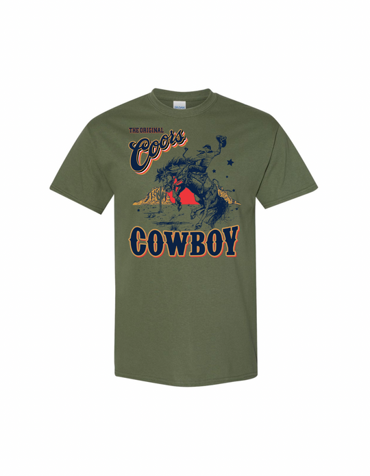 Bucking Coors Cowboy T Shirt