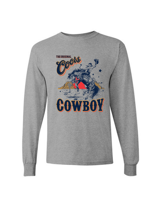 Bucking Coors Cowboy Long Sleeve Shirt