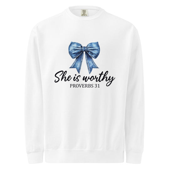 SHE IS WORTHY SWEATSHIRT